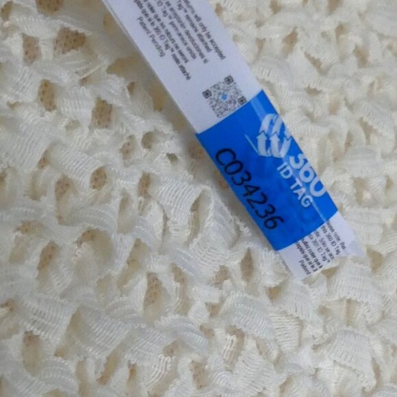 Saralam Hand Knit Handmade Fringe Decor Mini Dress Ivory & Black USA Size XS - Picture 13 of 15